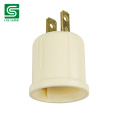 Ivory E27 Lampholder with Plug of South American Standard